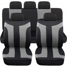 Coprisedili Auto Universali LS05 Di Colore Grigio Set Per Anteriori e Posteriori In Poliestere No Suv